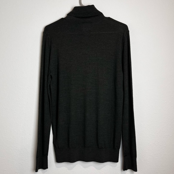 H&M Women’s Merino Wool Blend Knit Turtleneck Sweater Olive Green Size Small - Picture 2 of 5